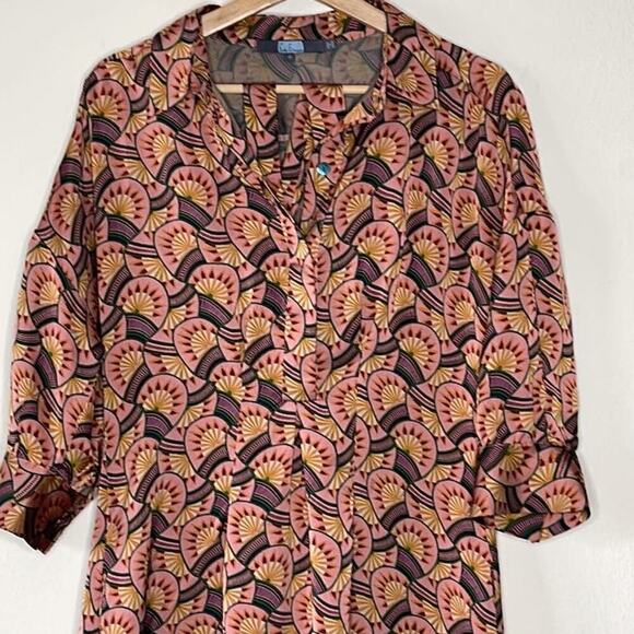 EVA‎ FRANCO BY ANTHROPOLOGIE  EDELINE ABSTRACT SHIRTDRESS SIZE 4 - Picture 3 of 11